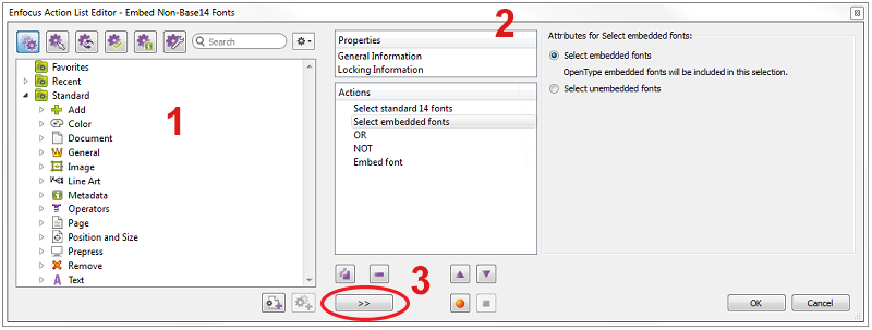 The Action List Editor